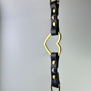 Black and Gold Heart Cuff Connector